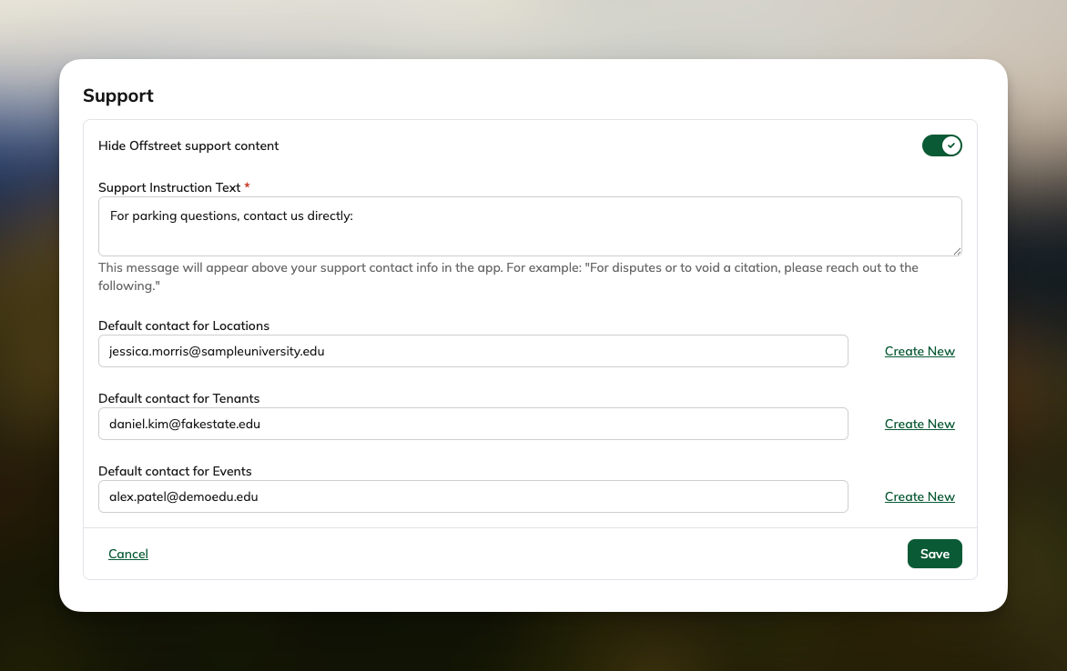 Company Details screen showing contact assignment