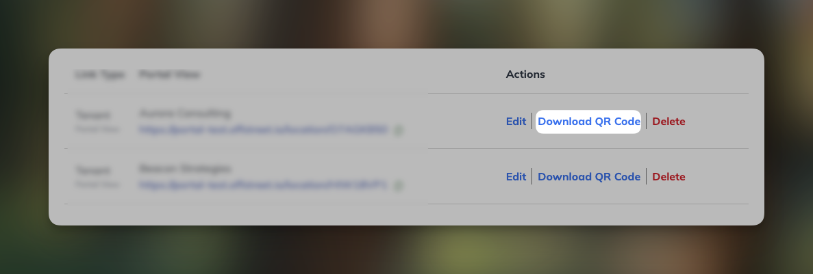Single QR code download button and file example