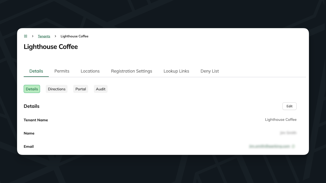 Updated Tenant Dashboard interface