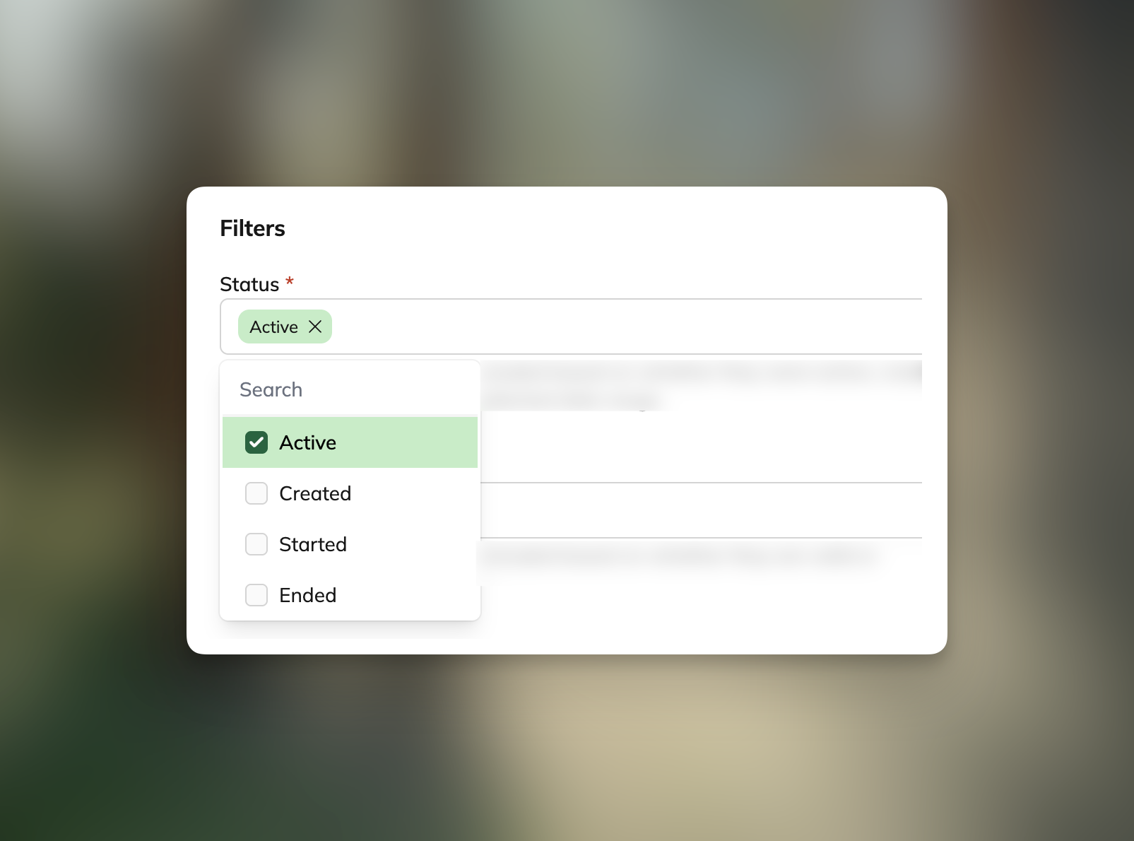 Session Validity Filter Screenshot