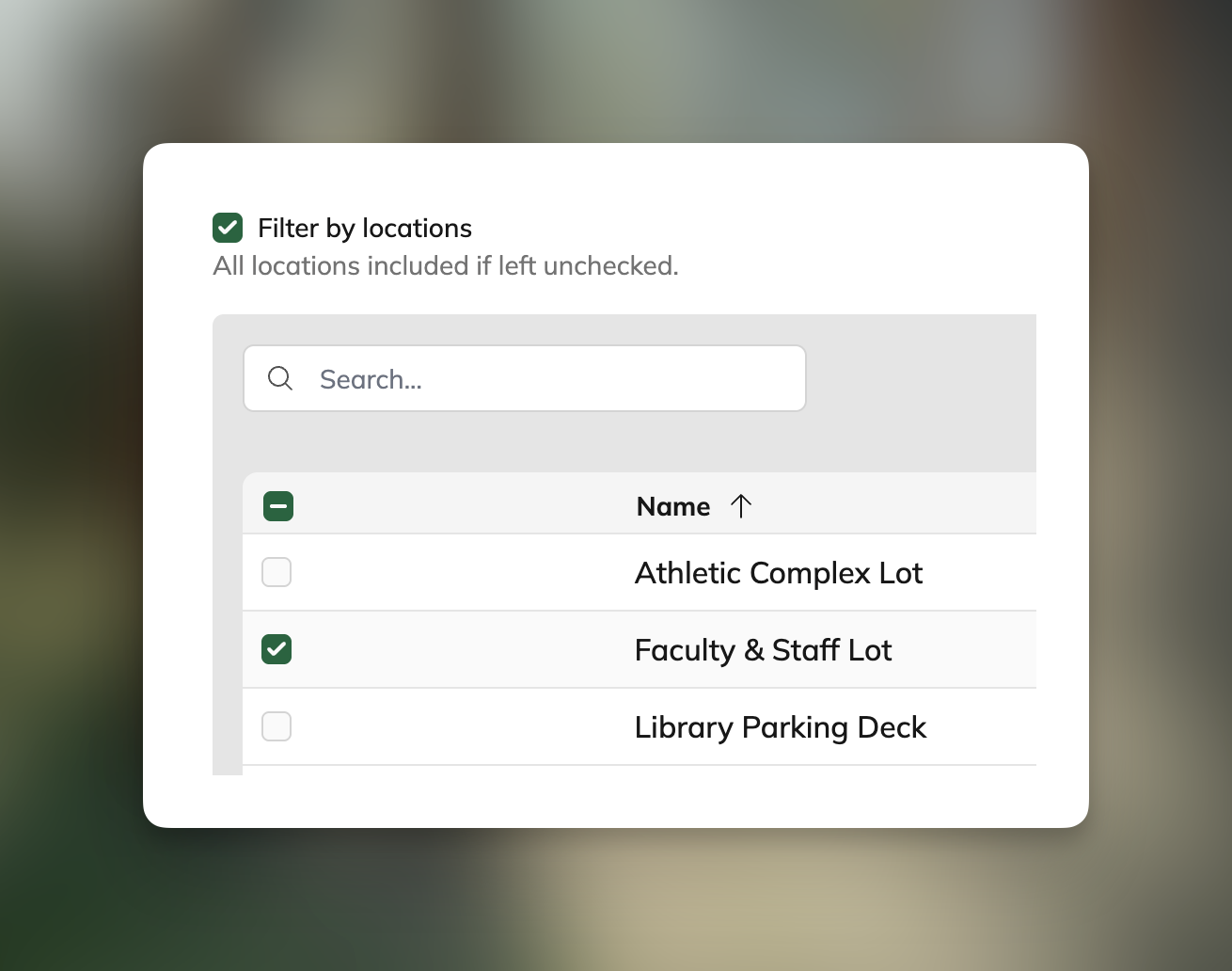 Session Validity Filter Screenshot