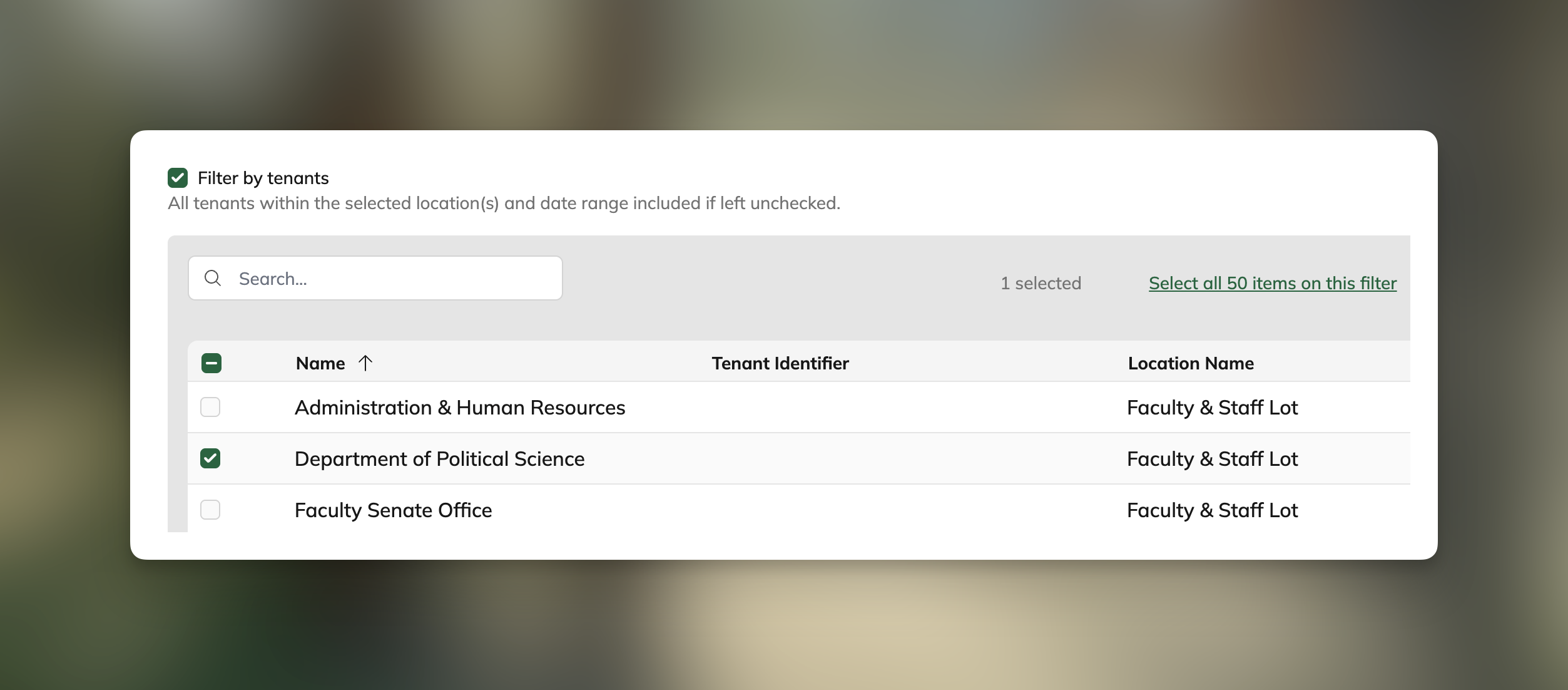 Session Validity Filter Screenshot