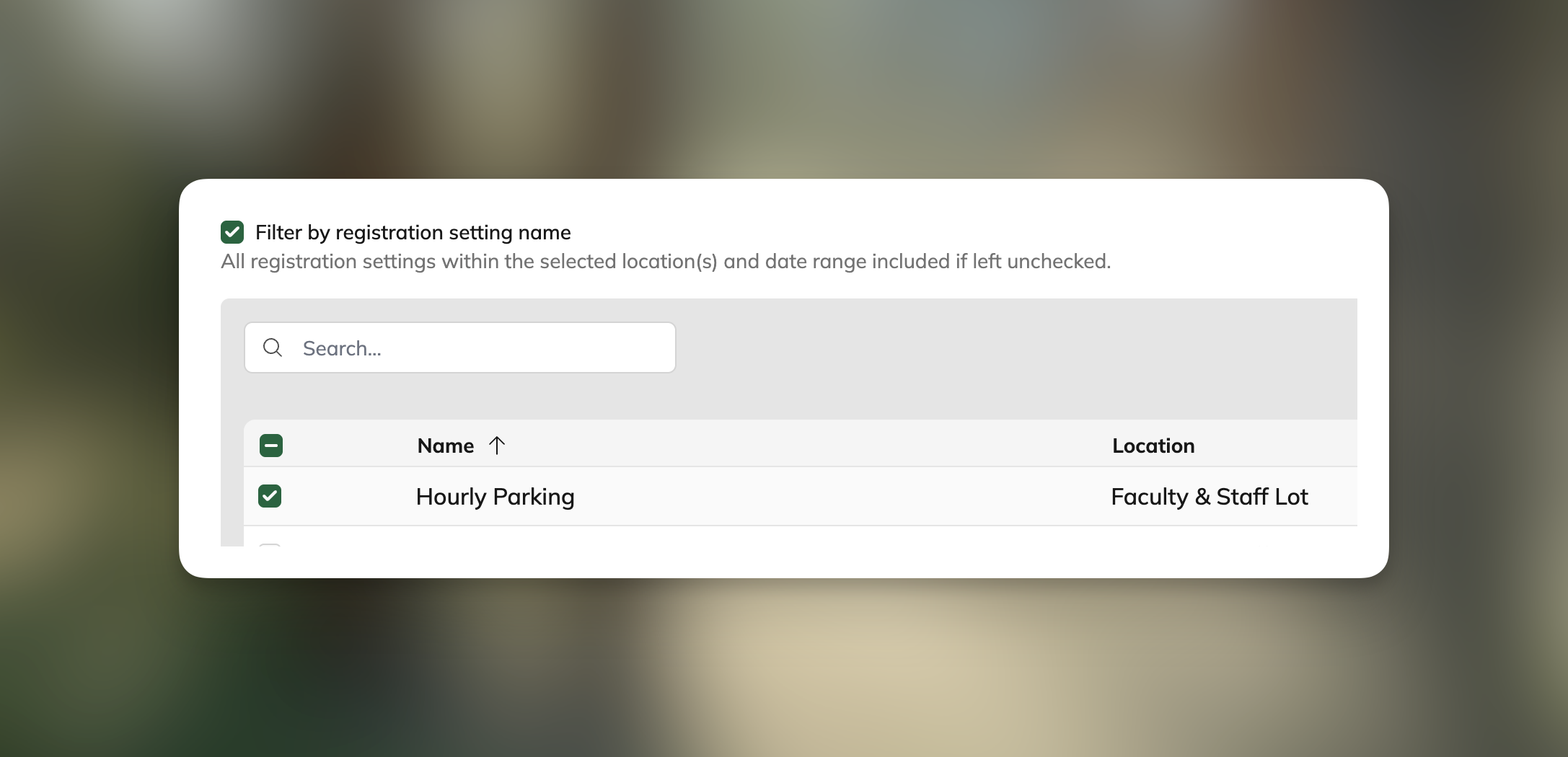 Session Validity Filter Screenshot